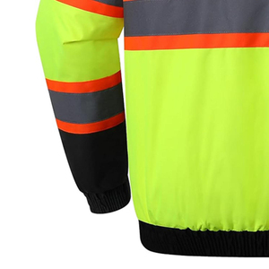 Men's Lightweight Breathable <b>SoftShell</b> Reflective Hi Vis ANSI Class 2 Workplace Safety <b>Jacket</b> Waterproof Cotton for Winter Logo - Product Image 6