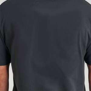 T-shirt décontracté pour homme en mélange de coton gris foncé à col rond et manches courtes - Product Image 6