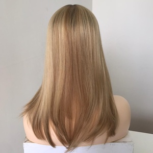 W22Kosher Certifié Prix d'usine Perruque Topper en cheveux humains vierges européens pour femmes, cuticules alignées, pour <span class=keywords><strong>Kippa</strong></span> juive - Product Image 1
