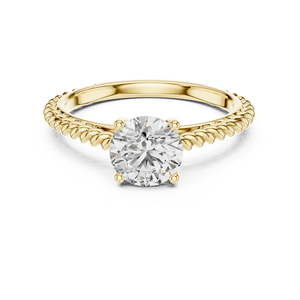 Bague tendance en diamant de laboratoire, or, bijoux fins de luxe, design scintillant pour fiançailles, 1 carat, taille brillant, IGI - Product Image 1