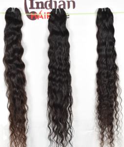 100% bouclés bruts couleur naturelle indien temple cheveux femmes noires cheveux machine double trame bruts vierges faisceaux extensions de cheveux humains - Product Image 4