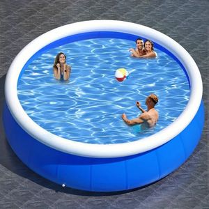 Piscina Gonfiabile Rettangolare per Famiglie 244x63cm, Facile da Installare, in PVC per Esterni - Product Image 5