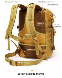 Sac à dos tactique Oxford durable avec bandoulière arquée, compartiment intérieur tactique, grande capacité, en polyester - Product Image 6