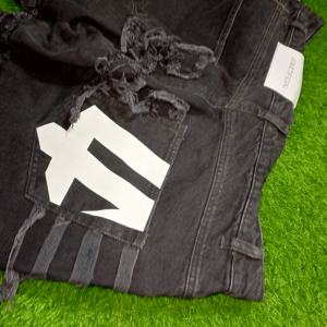 Pantalones Vaqueros para Hombre, Estilo Hip-Hop, Ajustados, Elásticos, con Rasgaduras en las Rodillas, Color Sólido Negro y Azul, para Otoño y Verano, Tallas S-4XL - Product Image 5