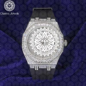 Montre Charm Jewels de luxe vintage en acier inoxydable, cadran de 42 mm, incrustée de diamants, mouvement mécanique unisexe, bracelet en acier inoxydable 10 - Product Image 1