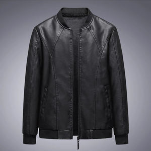Veste en cuir véritable pour homme, personnalisée avec des broderies, fermeture éclair de haute qualité, imperméable, style bomber classique, streetwear, varsity - Product Image 3