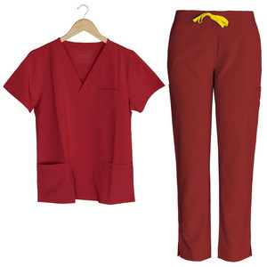Tunique d'infirmière médicale en tissu tissé pour femmes, 72% polyester, 21% rayonne, 7% élasthanne, extensible dans les quatre sens - Product Image 6