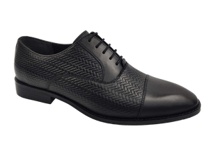 Zapatos Oxford de Vestir para Hombre, Negros, de Piel Vacuna, con Cordones, Punta en Pico, para Oficina y Carrera Profesional, Color Sólido, Suela Hecha a Mano, para Todas las Temporadas - Product Image 5