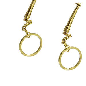 Llaveros con Forma de Pieza de Mano Dental de Alta Velocidad, Acabado Dorado, Anillos Metálicos para Llaves, Regalos de Graduación para Dentistas, Logotipo Personalizado OEM ODM - Product Image 5