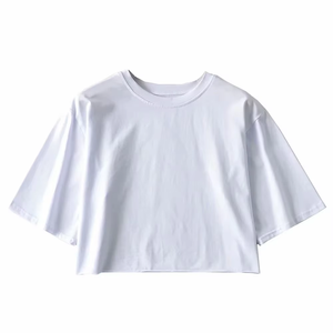 Top Corto de Algodón para Mujer, Ropa Casual, Venta al Por Mayor, Bajo MOQ - Product Image 4