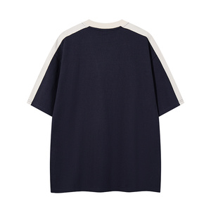 Camiseta Vintage Colorblock Raglan para <span class=keywords><strong>Hombre</strong></span>, Algodón Grueso de Alta Calidad, Gráfico de Letras con Pedrería, Corte Holgado - Product Image 5