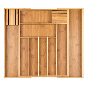 Moderno Porta Utensilios de Cocina de Bambú, Multifuncional, Expandible, de Cinco Niveles - Product Image 1