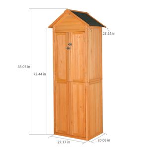 Armario de Almacenamiento para Jardín, Impermeable, de Madera, con Puertas con Cerradura, para Muebles de Patio y Jardín - Product Image 5