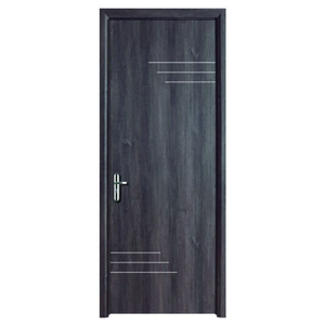 Portes intérieures minimalistes 30*80 en WPC composite ignifuge, style affleurant, revêtement bois, insonorisées, moulées et finies en polymère - Product Image 1