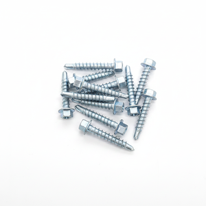 Hex Washer Head Self Drilling <b>Screws</b> TEK <b>Screws</b> <b>Galvanized</b> Zinc Plated Carbon Steel PDC Inch Coarse Thread Class 4.8 & 6.8 - Product Image 1