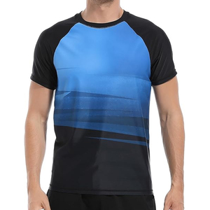 Wholesale Men Rash Guard Compression <b>T</b> Shirt Short Sleeve Swim Shirt UV Protection Custom Logo Supplier - Product Image 1