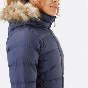 Parka para Mujer con Capucha Desmontable con Ribete de Piel Sintética, Diseñada para Brindar Calidez y un Estilo Casual a la Moda - Product Image 3