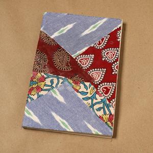 Carnet artisanal recouvert de tissu Hackle, design patchwork, reliure cousue main, motif imprimé, couverture rigide, 50 feuilles, Rajasthan - Product Image 2