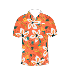 เสื้อโปโลพิมพ์ลายดอกไม้เขตร้อนแบบกำหนดเอง แขนสั้น สวมใส่สบาย เหมาะสำหรับกอล์ฟ เทนนิส ชุดทีมฤดูร้อน - Product Image 2