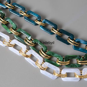 Cadena de resina hecha a mano, joyería de moda, elegante collar de resina colorido, ligero, duradero, moderno para mujeres y niñas Tradebyd - Product Image 6