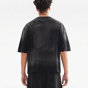 Camiseta de Manga Corta para Hombre con Cuello Redondo, Lavado Ácido, 100% Algodón, Secado Rápido, Ropa Deportiva de Verano, Tejido Ecológico - Product Image 5