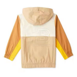 Men's Color Blocking Hooded <b>Racer</b> <b>Jacket</b> Windproof Polyester Zipper Closure Casual Autumn Outerwear Regular Fit - Product Image 3