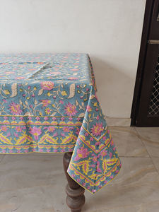 Mantel rectangular de algodón puro con estampado moderno hecho a mano impreso para boda de granja India o uso doméstico - Product Image 1