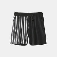 Ensemble T-shirt et short respirant pour homme, personnalisé, automne, 100% coton/polyester, deux pièces, décontracté, vêtements de plage, logo frontal, 180g