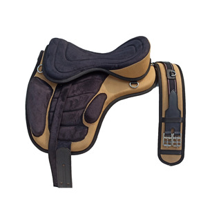 Silla de Montar Freemax sin Montura para Caballo, Beige y Negra, Ligera, Flexible, con Cincha Ajustable, Cómoda para Entrenamiento - Product Image 5