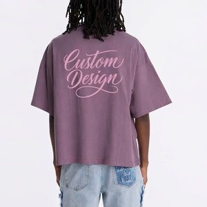 Camiseta de Alta Calidad de 280 GSM, Camiseta Moderna con Logotipo Personalizado, Hombros Caídos, Corte Cuadrado, Impresión Personalizada, Camisetas para Hombre - Product Image 2