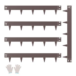 5 Paquetes de 39 x 3 Pulgadas, Borde de Jardín de Acero Resistente a la Corrosión, Borde de Jardín Metálico Galvanizado Flexible para Césped y Jardín - Product Image 6