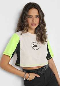 Débardeurs à col rond pour femmes, color block, manches courtes, respirants, 100% coton, sportifs - Product Image 4