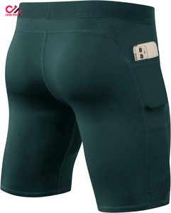 Pantalones Cortos de Compresión Deportivos para Hombre, de Color Sólido, Transpirables, de Secado Rápido, Cintura Elástica, Precio Bajo - Product Image 1