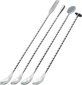 Agitateur à cocktail artisanal en acier inoxydable, manche long torsadé, réutilisable, écologique, pour cocktails de fête - Product Image 6