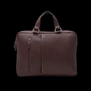 Maletín de Cuero Genuino Zolo para Hombre, Clásico, con Cierre de Cremallera, Ligero, Suave, Resistente, Color Marrón, para Viajes y Negocios - Product Image 3