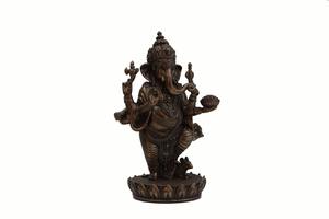 Statue de Ganesha dansant en polyrésine, sculpture de Ganesha en métal, statue de Ganesha en bronze et laiton, statue du Dieu Indien - Product Image 5