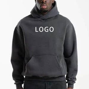 Sweat à capuche ample et épais en molleton bouclette 500 g/m² 100 % coton pour homme - Product Image 1