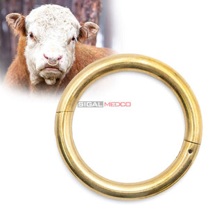 Anillo Nasal Veterinario para Ganado con Tornillos, Autoperforante, de Acero Inoxidable, Reutilizable y Ecológico para Ganado Vacuno, Equipo para Granjas - Product Image 2