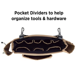 Heavy Duty <b>Tool</b> <b>Belt</b> with Multiple Pockets and Adjustable Straps for Construction Workers Tan Color Durable Waist Bag - Product Image 6