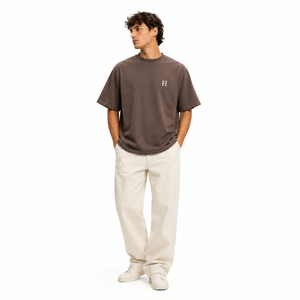 Camisetas de Hombre al por Mayor, Cuello Redondo, Corte Holgado, Transpirables, Personalizadas, Manga Corta, Algodón, Estilo Y2K, Marca Privada - Product Image 1