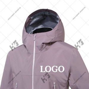 Men's 3-Layer <b>Lined</b> Coated Hard Shell autumn <b>Jacket</b> Custom Logo Waterproof Breathable Hooded High Performance Lightweight - Product Image 4