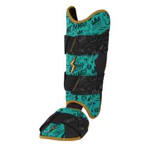 Custom Mint Green Black <b>Baseball</b> Sliding Leg Guard Lightweight Breathable Cabretta Leather Professional Protection Guard - Product Image 1