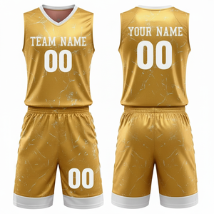Ensemble d'uniformes de basketball personnalisés professionnels, tissu en maille respirant, séchage rapide, absorption de la transpiration, impression par sublimation - Product Image 1