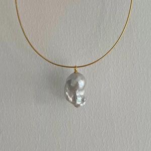 Collier en perles d'eau douce baroques dorées, style luxueux et séduisant à la française, collier bus pour femmes, collier bus design - Product Image 4