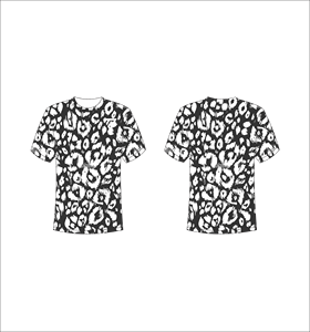 Camiseta de Manga Corta con Estampado de Leopardo para Hombre, Cuello Redondo, Corte Regular, Transpirable, de Poliéster Tejido, Estilo Casual - Product Image 4