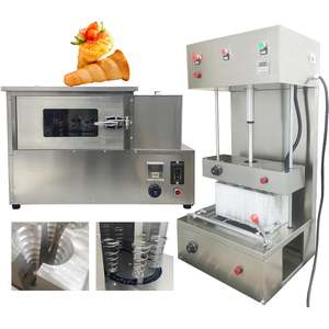 Máquina para Hacer Conos de Pizza con 4 Moldes en Forma de Espiral, 12 Bases de Cono de Acero Inoxidable Rotatorias - Product Image 1