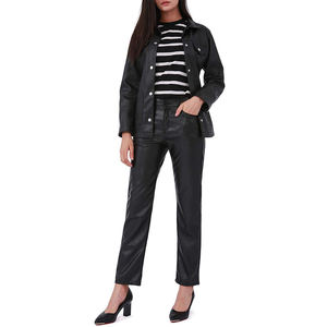 Pantalones de Cuero para Mujer, Cintura Alta, Ajustados, de Cuero Genuino, para Uso Casual y de Fiesta, Pantalones de Cuero de Alta Calidad para Mujer - Product Image 4