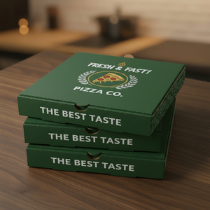 กล่องพิซซ่ากระดาษคราฟท์พิมพ์ลายแบบพรีเมียม เป็นมิตรกับสิ่งแวดล้อม ปลอดภัยสำหรับไมโครเวฟ พร้อมปั๊มร้อน สำหรับร้านอาหารและบริการจัดส่งอาหาร - Product Image 3