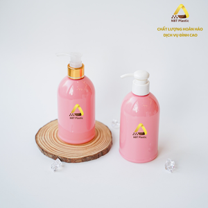 Récipient en plastique rechargeable OEM de 300ml PET rose pour emballage cosmétique de lotion shampooing pour soins personnels - Product Image 5