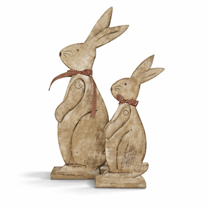 ของตกแต่งกระต่ายไม้ขนาดเล็กสำหรับงานปาร์ตี้คริสต์มาสในบ้านและนอกบ้าน |   ของตกแต่งงานเทศกาล ของประดับตกแต่งสไตล์ชนบทแบบแขวน - Product Image 1